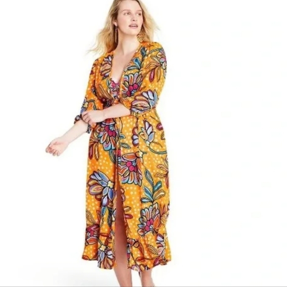 Tabitha Brown X Target Floral Maxi Robe/Cover Up Xl - Picture 1 of 7